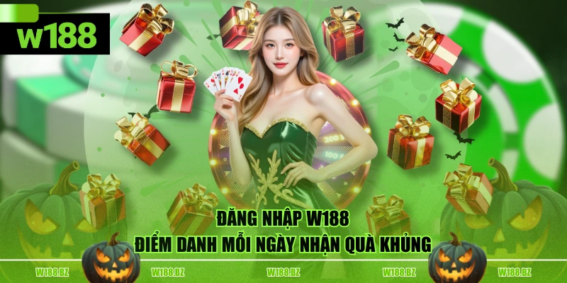 Đăng nhập W188 điểm danh mỗi ngày nhận quà khủng