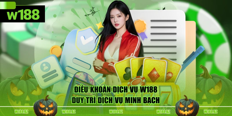 Điều khoản dịch vụ W188 duy trì dịch vụ minh bạch